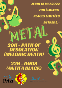 Soirée METAAAAL : Path of Desolation (melodic death) & Døds (antifa black)